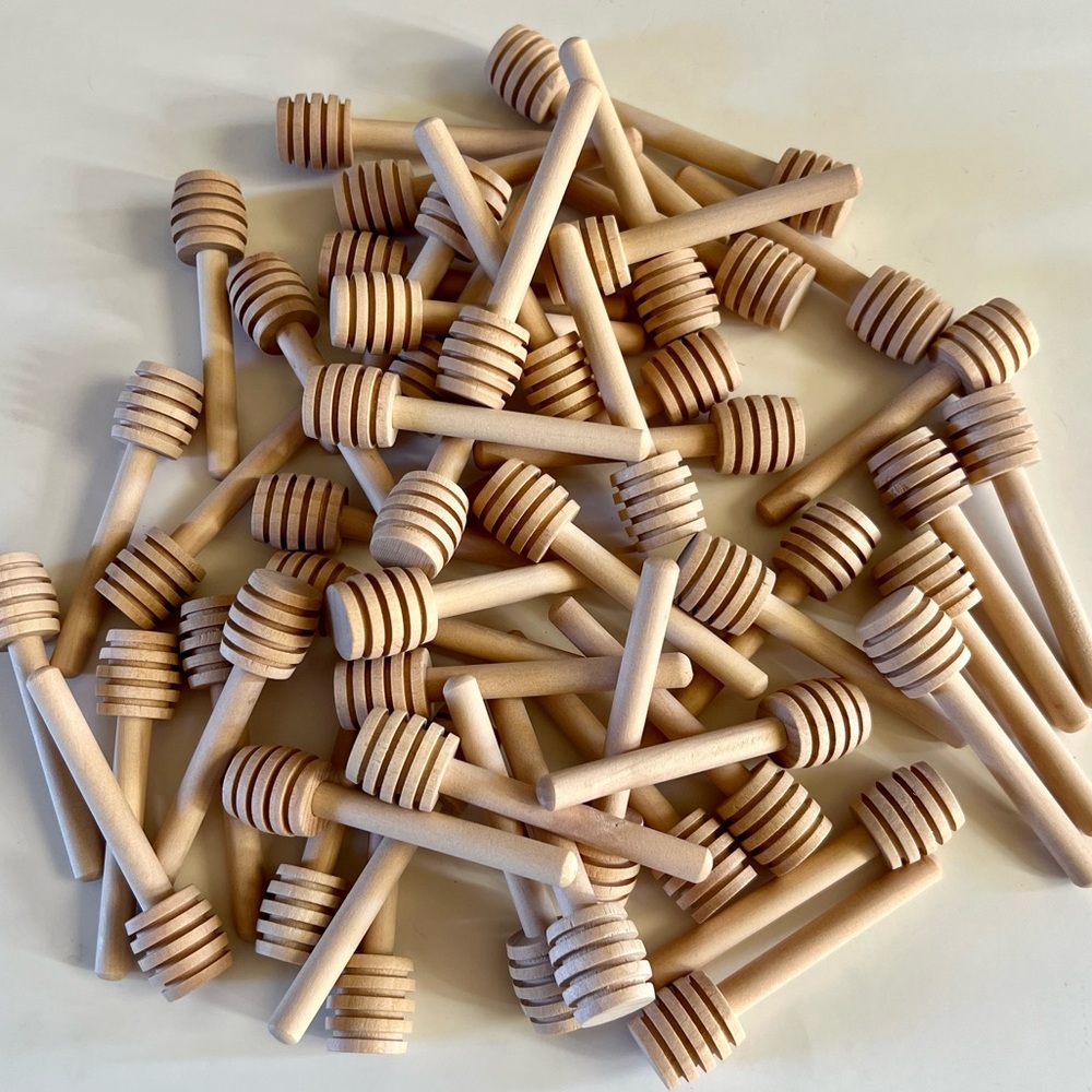 10 pcs Honey Dipper Sticks Wooden 3 Inch Mini Honeycomb Stick Honey Stirrer